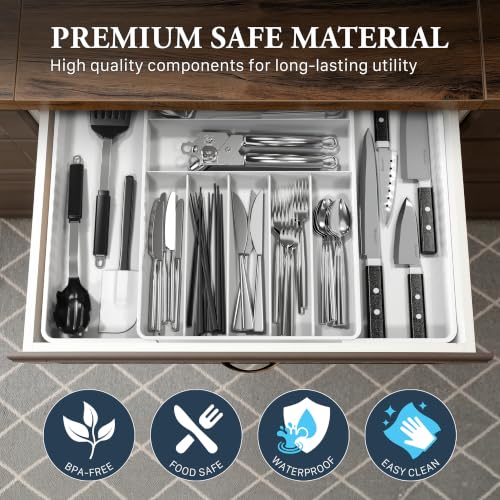 Expandable Kitchen Drawer Flatware Organizer