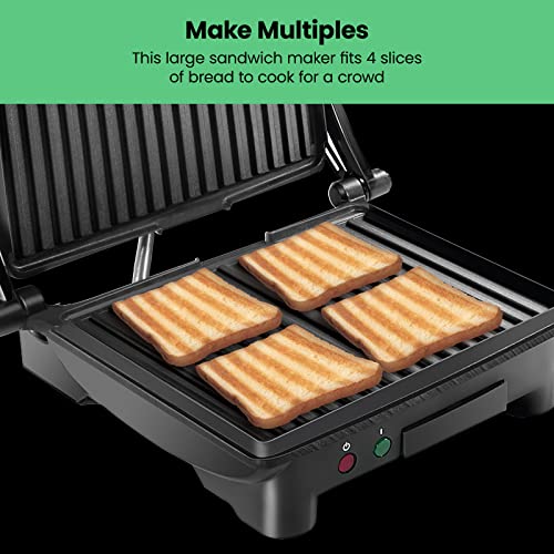 Panini Press Grill and Gourmet Sandwich Maker Non (4 Slice - Standard)