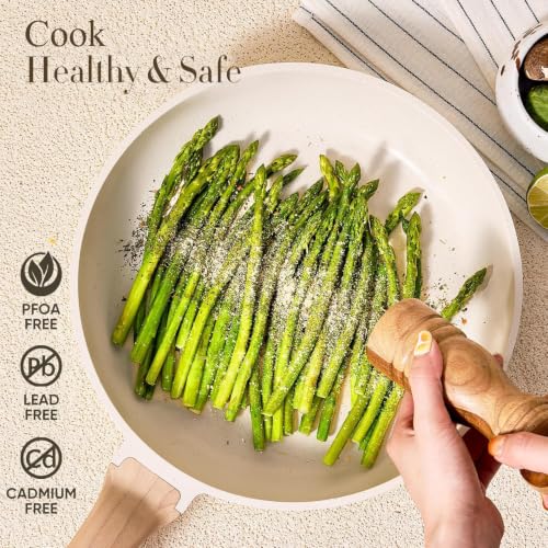 Nonstick Pots and Pans Set (Cream White / 10 Piece)