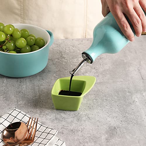 Sweejar Ceramic Olive Oil Dispenser Bottle (Turquoise / 20 oz, Set of 1)