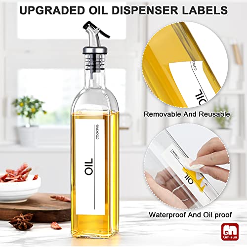Olive Oil Dispenser Bottle for Kitchen (Clear / 17 Ounces-3 Pack)