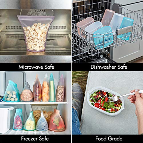 Reusable Food Storage Bags (Lavender / Short Cup)