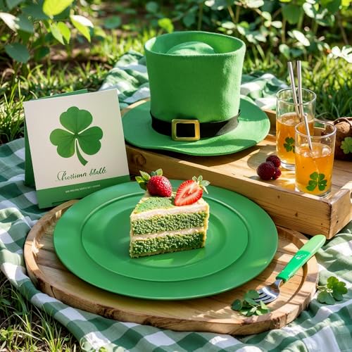 60PCS Green Plates & St. Patrick's Day Plates (60 Count)