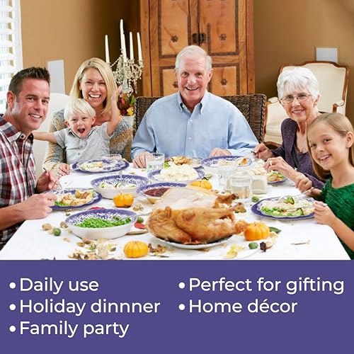 30 Piece Porcelain Dinnerware Set for 6 (30 / Victoria Blue)