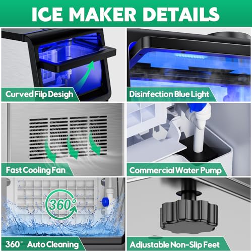 Commercial Ice Maker Machine 130Lbs (130 lbs/24h)
