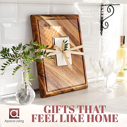 Acacia Wood Cutting Board with Juice Groove