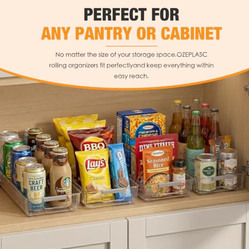 2 Pack Profile Fridge Organizer Bins with Wheels (2 Count)