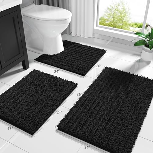 Original Luxury Chenille Bath Mat (60" x 24" / Light Pink)