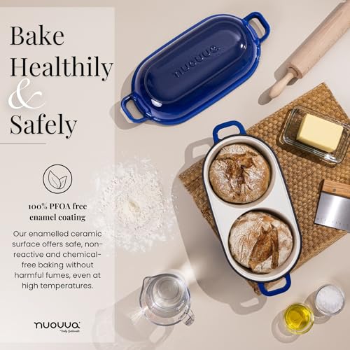 Dutch Oven For Sourdough Bread Baking (Dark Blue)