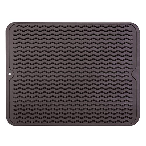 Silicone Dish Drying Mat (Coffee / 16"L x 12"W)