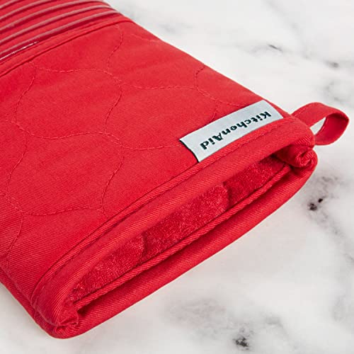 Quilted Cotton Terry Cloth Oven Mitt (Passion Red)