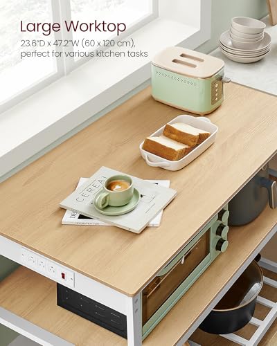 Kitchen Island with 3 Shelves