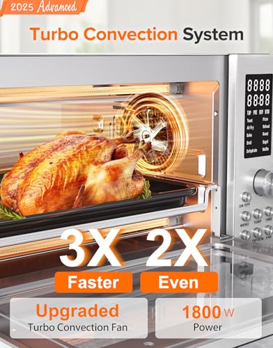 Bravo Pro Smart Air Fryer Toaster Oven Countertop Combo (Stainless Steel)