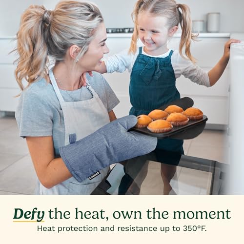 Cuisinart Chambray Kitchen Oven Mitts (Indigo)