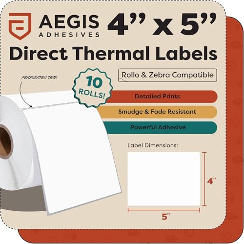 4" X 5" Direct Thermal Labels (4" X 5")