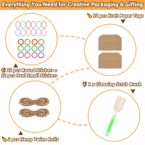 8 oz Glass Mason Jars (8oz-12pcs-D)