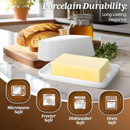 Extra Large Ceramic Butter Dish with Lid