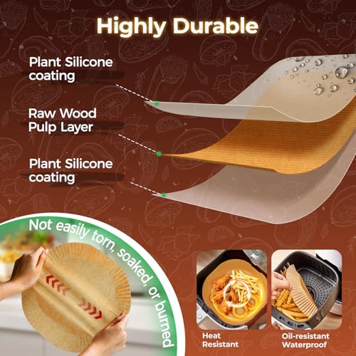 420PCS Air Fryer Liners Disposable for 6.5" Square Air Fryers (6.5" Square)