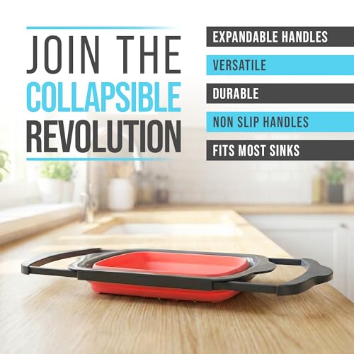 Coral XL Collapsible Silicone Over Sink Colander