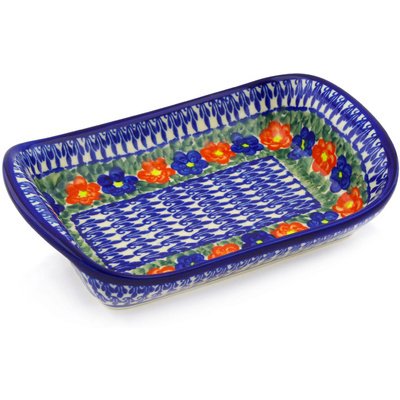Platter with Handles 10 (Floral Burst)