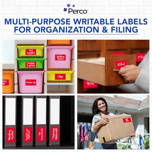 Red 3x5 Inch Perforated Sticker Labels (Mini Roll / Red)