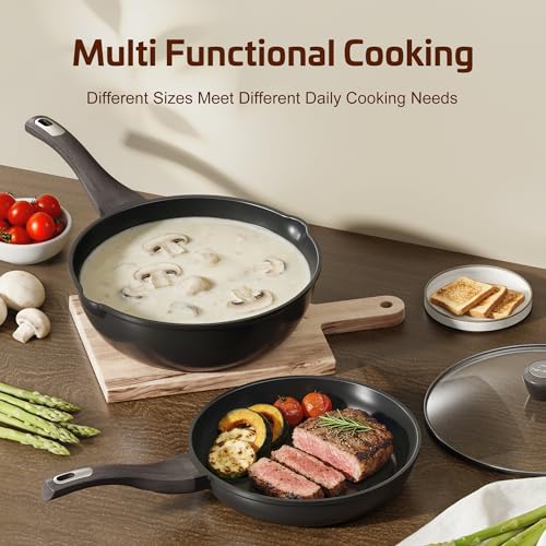 Nonstick Cookware Set (Titanium / 5Pcs)
