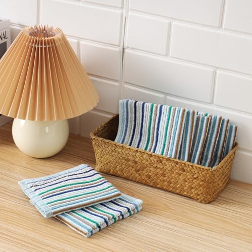 Kitchen Rags Dish Cloths for Washing Wiping Cleaning Towels (Multi-2 / 12x12 inch)