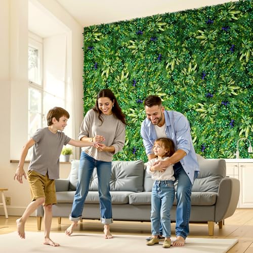 Artificial Grass Wall Panels (Mixed Leaf / 20*20IN 8P)