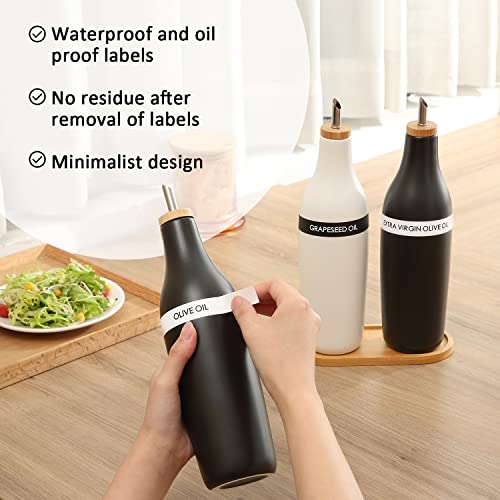 Olive Oil and Vinegar Dispenser Set (Black White&Tary)