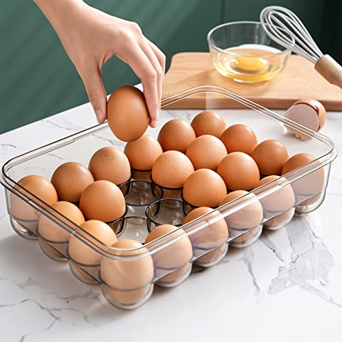 Egg Holder 24 Container With Lids for Timer 2 pack (2 Count)