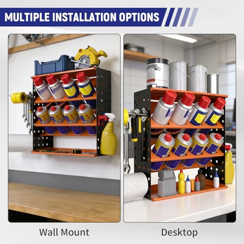Wall Mount Spray Can Holder (Orange / A-Spray Can Rack)
