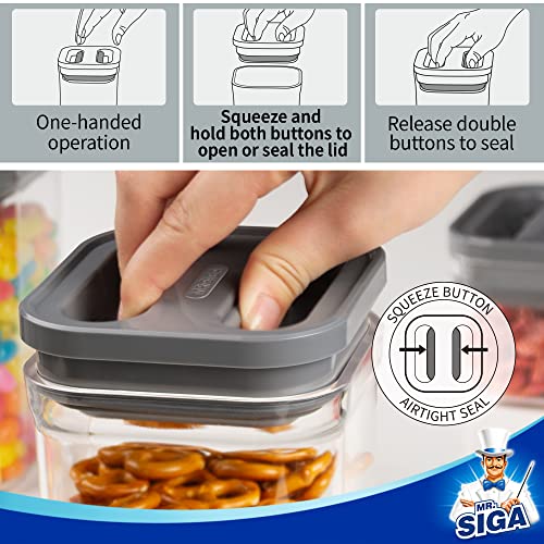 4 Pack Airtight Food Storage Container Set for Pantry Organization