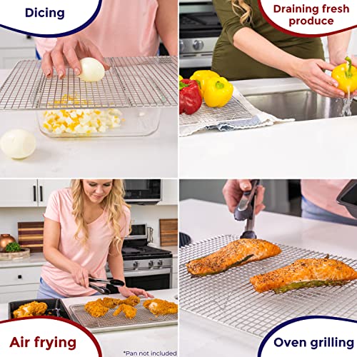 Jelly Roll Cooling Rack Stainless Steel Oven Safe Set of 2