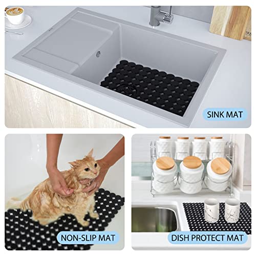 Sink Protectors Mat for Kitchen Sink (Black)