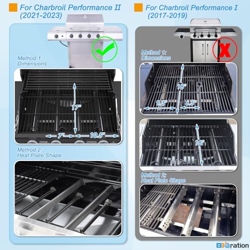 17" Grill Grate and Heat Plate for Charbroil Performance 4 (17inch (4B))