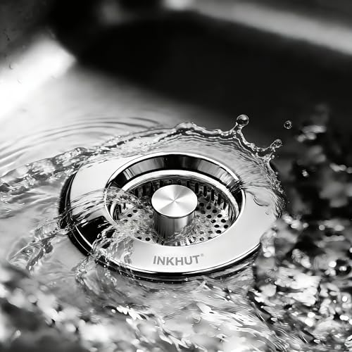 Upgraded 3 in 1 Kitchen Sink Drain Strainer (Silver-2pack)
