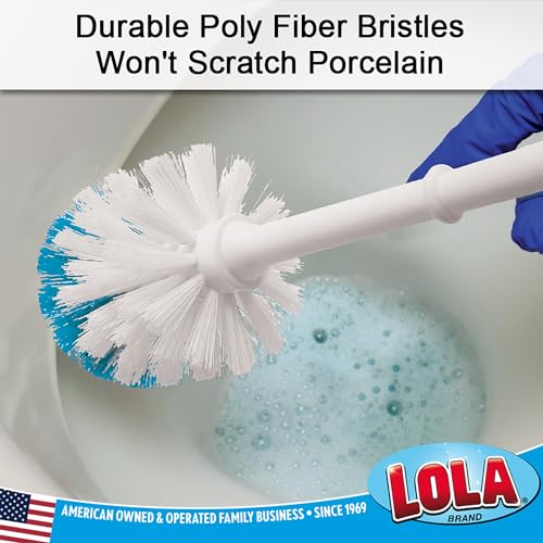 Classic Toilet Brush and Compact Space Saving Holder Set (Classic Toilet Brush & Holder / 2 Pack)