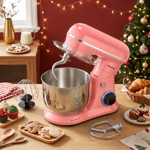 4QT Electric Stand Mixer (Peach Red)