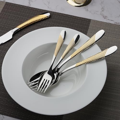 Gold Silverware Set 60
