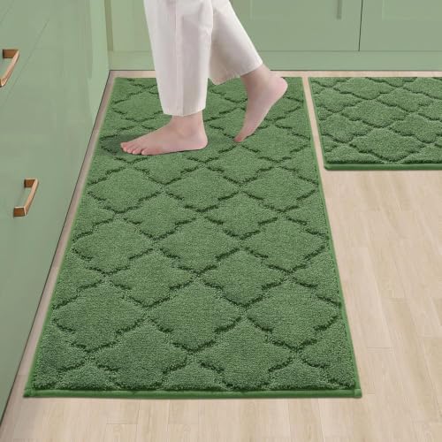 Soft Kitchen Rugs Set of 2 Non Slip 20"x30"+20"x48"