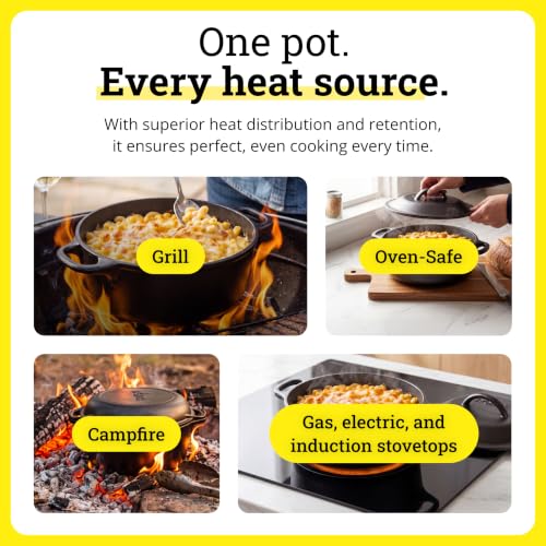 Cast Iron Dutch Oven with Loop Handle (2 Quart / Serving Pot)