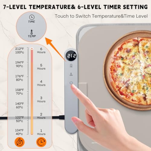Warming Mat for Food (Khaki / XXL: 45.3''×15.8'')