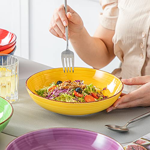 Bonita Pasta Bowls Set of 6 (Warm Color / 38 Oz)