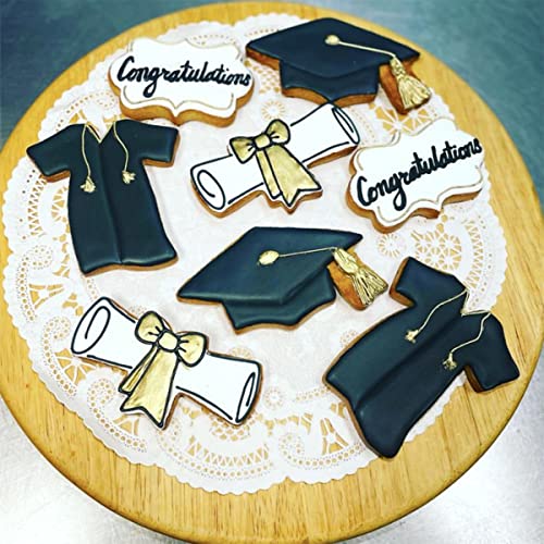 Graduation Cookie Cutters 6Pcs for Celebration Kitchen Baking (Graduation)