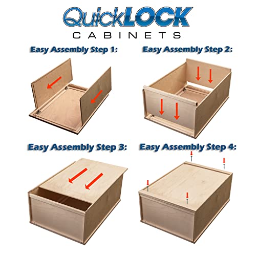Quicklock RTA (12"D x 12"W x 42"H Standard / Rustic Hickory)