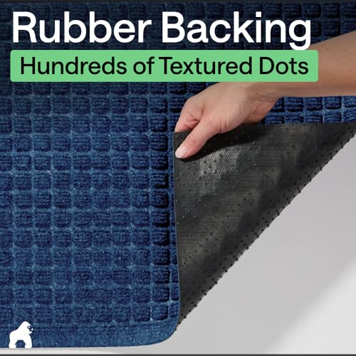 HydroABSORB Door Mat for Indoor Outdoor Use (Blue / 29" X 17")