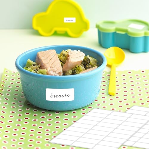 Removable Freezer Labels (White / 1×2 inch-2 rolls)