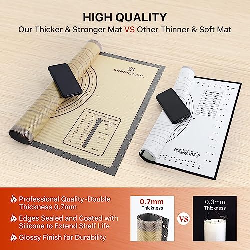 26"x16" Extra Thick Silicone Baking Mat for Pastry and Bread