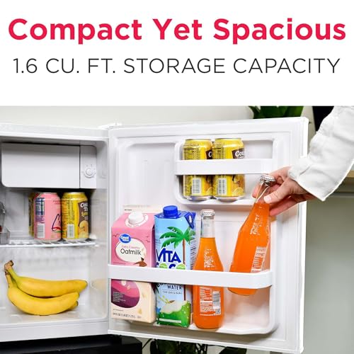 Retro Compact Fridge with Chiller (White)
