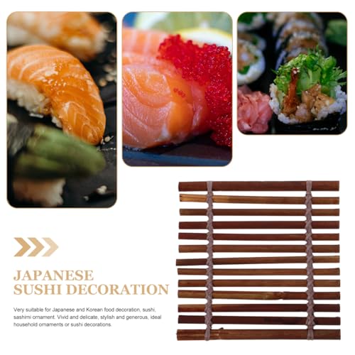 Bamboo Sashimi Plate Decor Japanese Sushi Ornament for Sashimi Serving Plate Natural Material Seafood Platter Prop for Home Restaurant Hotel Food Presentation